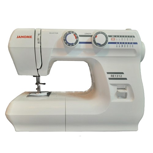 چرخ خیاطی ژانومه مدل RE1312 چرخ خیاطی سفید ژانومه